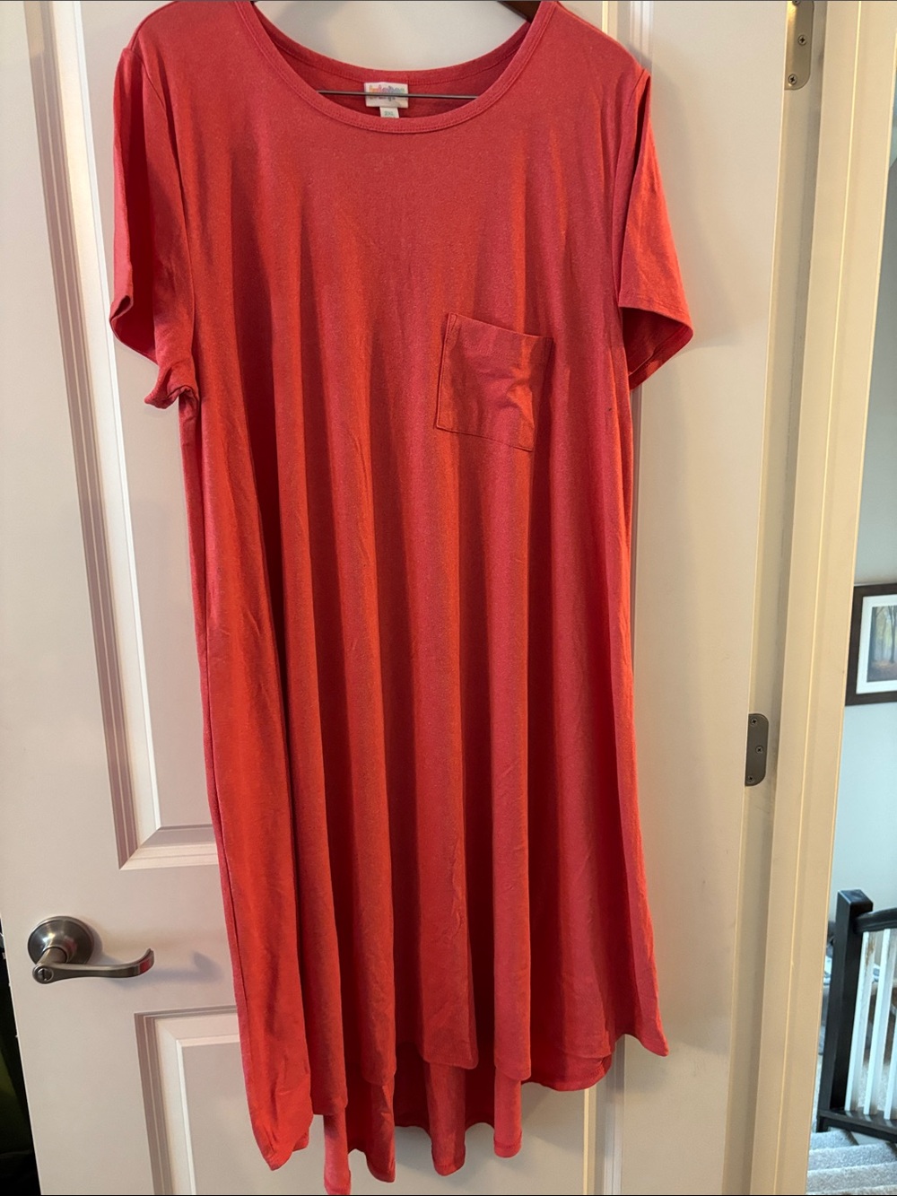 LuLaRoe Carly Dress in Coral Red